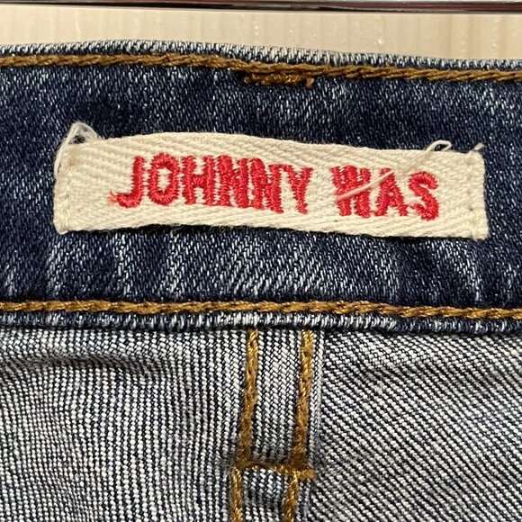 JOHNNY WAS Medium Wash Straight Leg Midrise Rise Blue Jeans Sz 25 - Picture 2 of 6